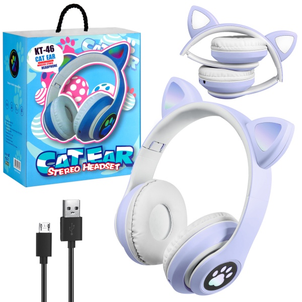 Наушники Bluetooth KT-46 (Фиолетовый)